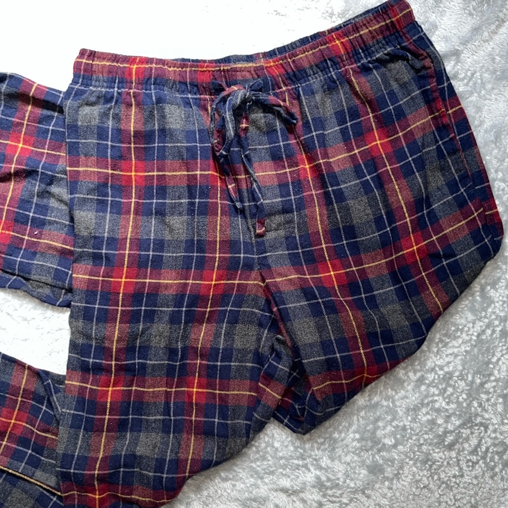 Croft & Barrow Red and Blue Plaid Pajama Pants